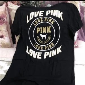 Victoria Secret pink lace up bling top